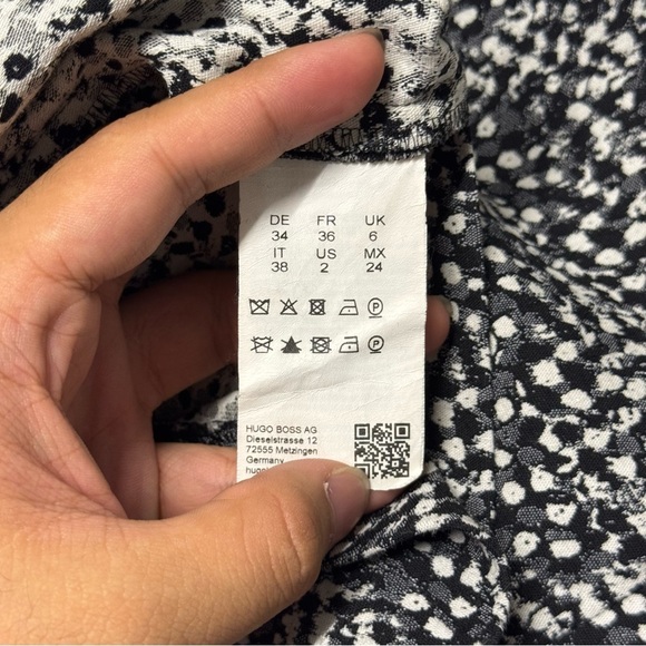 Hugo Boss Kirsi Turtle Neck Patterned Dress Short Sleeve Sheath - Picture 11 of 13